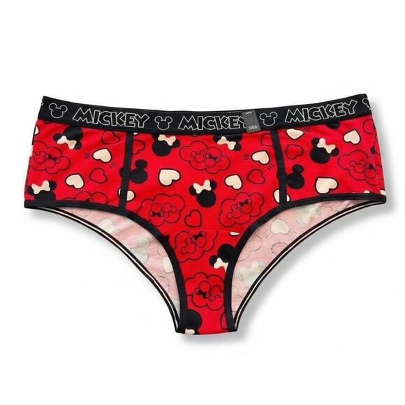 Torrid plus size 2 Disney Mickey Mouse cheeky panty panties red hearts New 2X - Picture 1 of 3